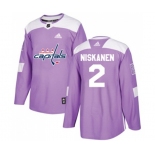 Adidas Washington Capitals #2 Matt Niskanen Authentic Purple Fights Cancer Practice NHL Jersey