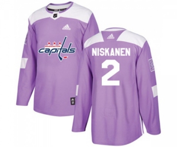 Adidas Washington Capitals #2 Matt Niskanen Authentic Purple Fights Cancer Practice NHL Jersey