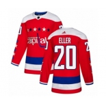 Adidas Washington Capitals #20 Lars Eller Authentic Red Alternate NHL Jersey