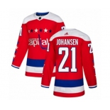 Adidas Washington Capitals #21 Lucas Johansen Authentic Red Alternate NHL Jersey