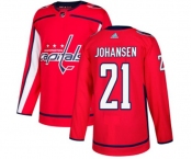 Adidas Washington Capitals #21 Lucas Johansen Premier Red Home NHL Jersey