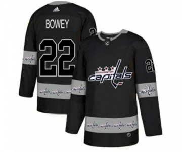 Adidas Washington Capitals #22 Madison Bowey Authentic Black Team Logo Fashion NHL Jersey