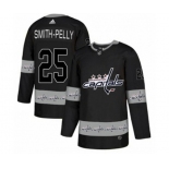 Adidas Washington Capitals #25 Devante Smith-Pelly Authentic Black Team Logo Fashion NHL Jersey