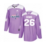 Adidas Washington Capitals #26 Nic Dowd Authentic Purple Fights Cancer Practice NHL Jersey