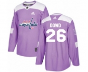 Adidas Washington Capitals #26 Nic Dowd Authentic Purple Fights Cancer Practice NHL Jersey