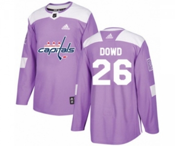 Adidas Washington Capitals #26 Nic Dowd Authentic Purple Fights Cancer Practice NHL Jersey