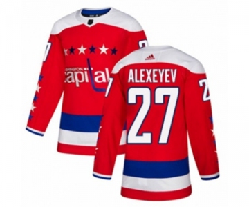 Adidas Washington Capitals #27 Alexander Alexeyev Authentic Red Alternate NHL Jersey