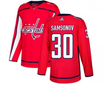 Adidas Washington Capitals #30 Ilya Samsonov Premier Red Home NHL Jersey