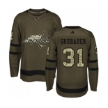 Adidas Washington Capitals #31 Philipp Grubauer Authentic Green Salute to Service NHL Jersey