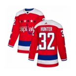 Adidas Washington Capitals #32 Dale Hunter Authentic Red Alternate NHL Jersey