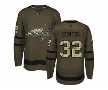 Adidas Washington Capitals #32 Dale Hunter Green Salute to Service Stitched NHL Jersey