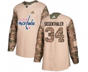 Adidas Washington Capitals #34 Jonas Siegenthaler Authentic Camo Veterans Day Practice NHL Jersey