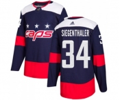 Adidas Washington Capitals #34 Jonas Siegenthaler Authentic Navy Blue 2018 Stadium Series NHL Jersey