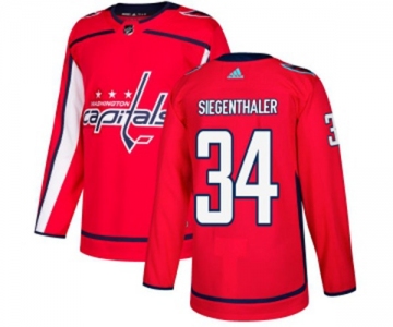 Adidas Washington Capitals #34 Jonas Siegenthaler Premier Red Home NHL Jersey