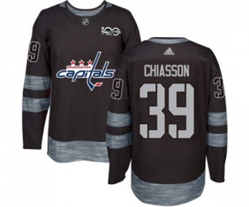 Adidas Washington Capitals #39 Alex Chiasson Authentic Black 1917-2017 100th Anniversary NHL Jersey