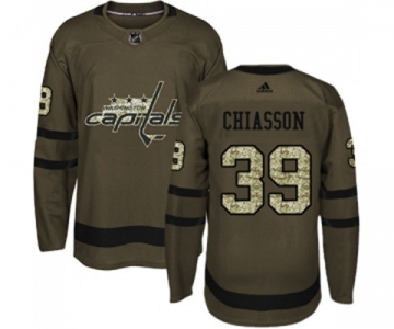 Adidas Washington Capitals #39 Alex Chiasson Authentic Green Salute to Service NHL Jersey