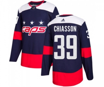 Adidas Washington Capitals #39 Alex Chiasson Authentic Navy Blue 2018 Stadium Series NHL Jersey