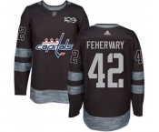 Adidas Washington Capitals #42 Martin Fehervary Authentic Black 1917-2017 100th Anniversary NHL Jersey