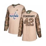 Adidas Washington Capitals #42 Martin Fehervary Authentic Camo Veterans Day Practice NHL Jersey