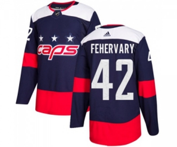 Adidas Washington Capitals #42 Martin Fehervary Authentic Navy Blue 2018 Stadium Series NHL Jersey