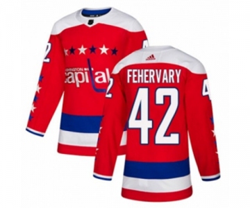 Adidas Washington Capitals #42 Martin Fehervary Authentic Red Alternate NHL Jersey