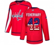 Adidas Washington Capitals #42 Martin Fehervary Authentic Red USA Flag Fashion NHL Jersey