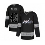 Adidas Washington Capitals #43 Tom Wilson Authentic Black Team Logo Fashion NHL Jersey