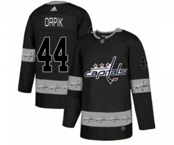 Adidas Washington Capitals #44 Brooks Orpik Authentic Black Team Logo Fashion NHL Jersey