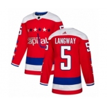 Adidas Washington Capitals #5 Rod Langway Authentic Red Alternate NHL Jersey