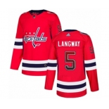 Adidas Washington Capitals #5 Rod Langway Authentic Red Drift Fashion NHL Jersey