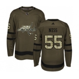 Adidas Washington Capitals #55 Aaron Ness Authentic Green Salute to Service NHL Jersey