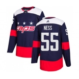 Adidas Washington Capitals #55 Aaron Ness Authentic Navy Blue 2018 Stadium Series NHL Jersey