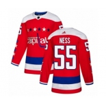 Adidas Washington Capitals #55 Aaron Ness Authentic Red Alternate NHL Jersey