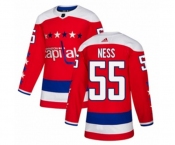 Adidas Washington Capitals #55 Aaron Ness Authentic Red Alternate NHL Jersey