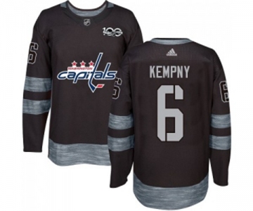 Adidas Washington Capitals #6 Michal Kempny Authentic Black 1917-2017 100th Anniversary NHL Jersey