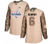 Adidas Washington Capitals #6 Michal Kempny Authentic Camo Veterans Day Practice NHL Jersey