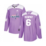 Adidas Washington Capitals #6 Michal Kempny Authentic Purple Fights Cancer Practice NHL Jersey