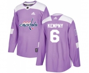 Adidas Washington Capitals #6 Michal Kempny Authentic Purple Fights Cancer Practice NHL Jersey