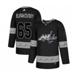 Adidas Washington Capitals #65 Andre Burakovsky Authentic Black Team Logo Fashion NHL Jersey