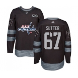 Adidas Washington Capitals #67 Riley Sutter Authentic Black 1917-2017 100th Anniversary NHL Jersey