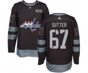 Adidas Washington Capitals #67 Riley Sutter Authentic Black 1917-2017 100th Anniversary NHL Jersey