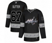 Adidas Washington Capitals #67 Riley Sutter Authentic Black Team Logo Fashion NHL Jersey