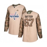 Adidas Washington Capitals #67 Riley Sutter Authentic Camo Veterans Day Practice NHL Jersey