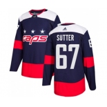 Adidas Washington Capitals #67 Riley Sutter Authentic Navy Blue 2018 Stadium Series NHL Jersey