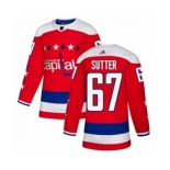 Adidas Washington Capitals #67 Riley Sutter Authentic Red Alternate NHL Jersey