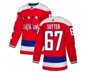 Adidas Washington Capitals #67 Riley Sutter Authentic Red Alternate NHL Jersey