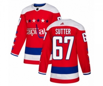 Adidas Washington Capitals #67 Riley Sutter Authentic Red Alternate NHL Jersey