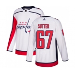 Adidas Washington Capitals #67 Riley Sutter Authentic White Away NHL Jersey