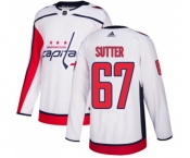 Adidas Washington Capitals #67 Riley Sutter Authentic White Away NHL Jersey