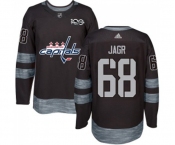 Adidas Washington Capitals #68 Jaromir Jagr Authentic Black 1917-2017 100th Anniversary NHL Jersey